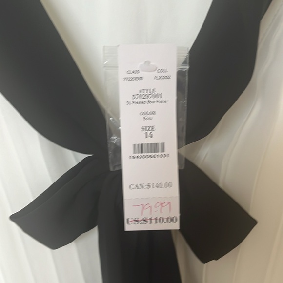 White House Black Market SL Pleated Bow Halter Size 14 NWT - Picture 8 of 9